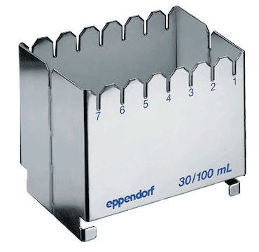 德國(guó)艾本德（Eppendorf）ReservoirRack,用于存放10mL、30mL和100mL試劑槽。最多可以放置7個(gè)試劑槽模塊或試劑槽